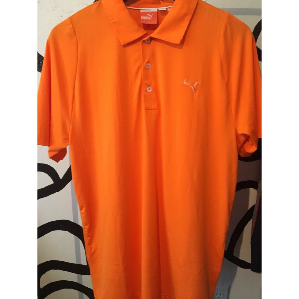 Orange puma collared shirt